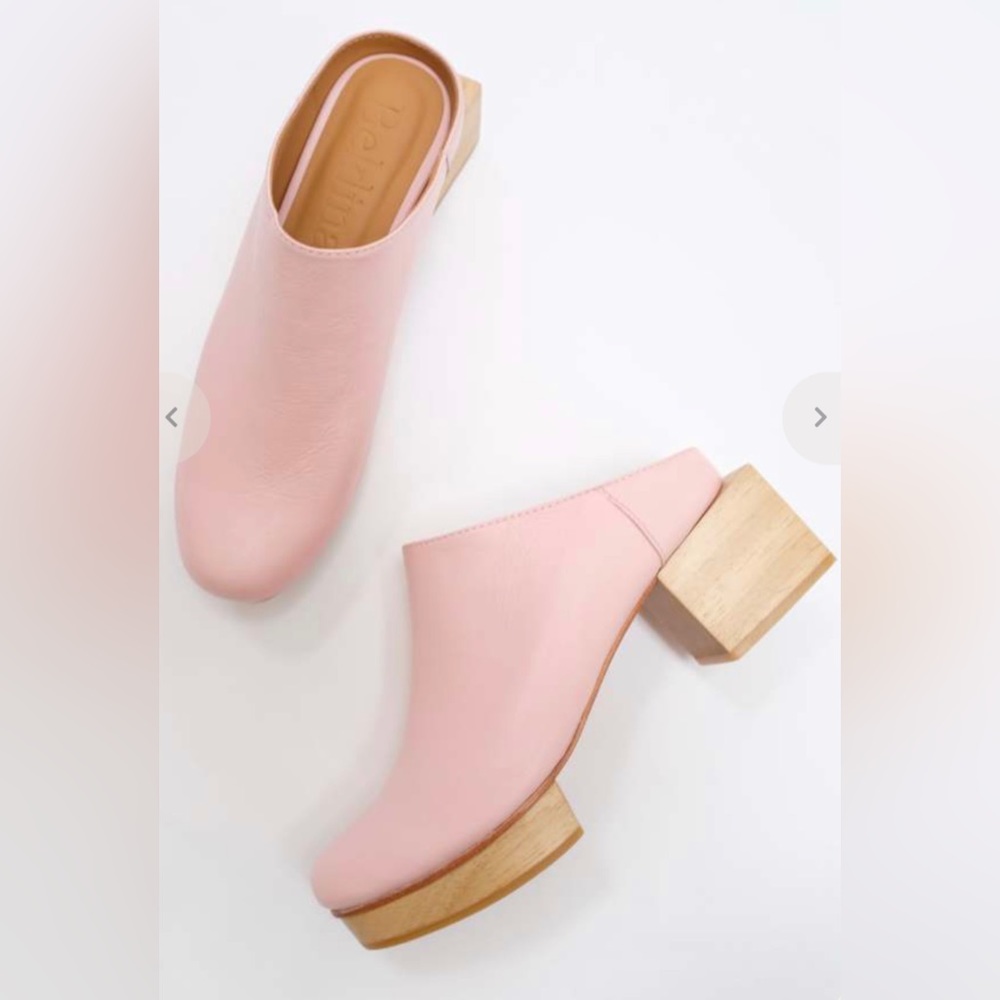 Beklina Matisse Platform Mules Pastel Pink Size 9.5